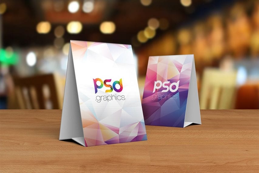 Download Free Table Tent Card Mockup Psd Freemockup Yellowimages Mockups