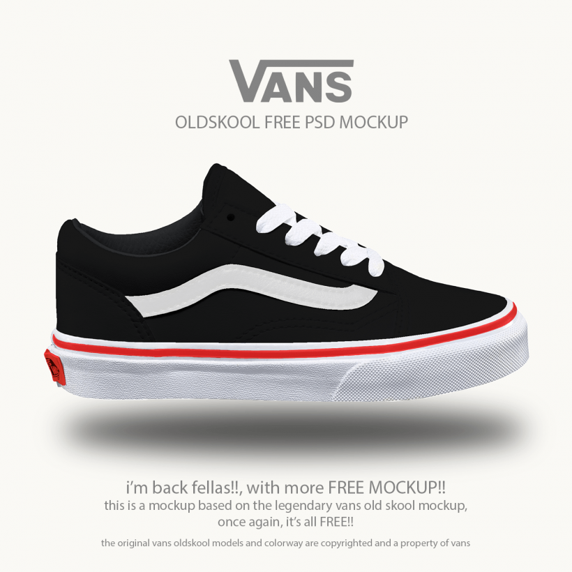 Download VANS™ Old School Shoes - Free PSD Mockup - FreeMockup.net