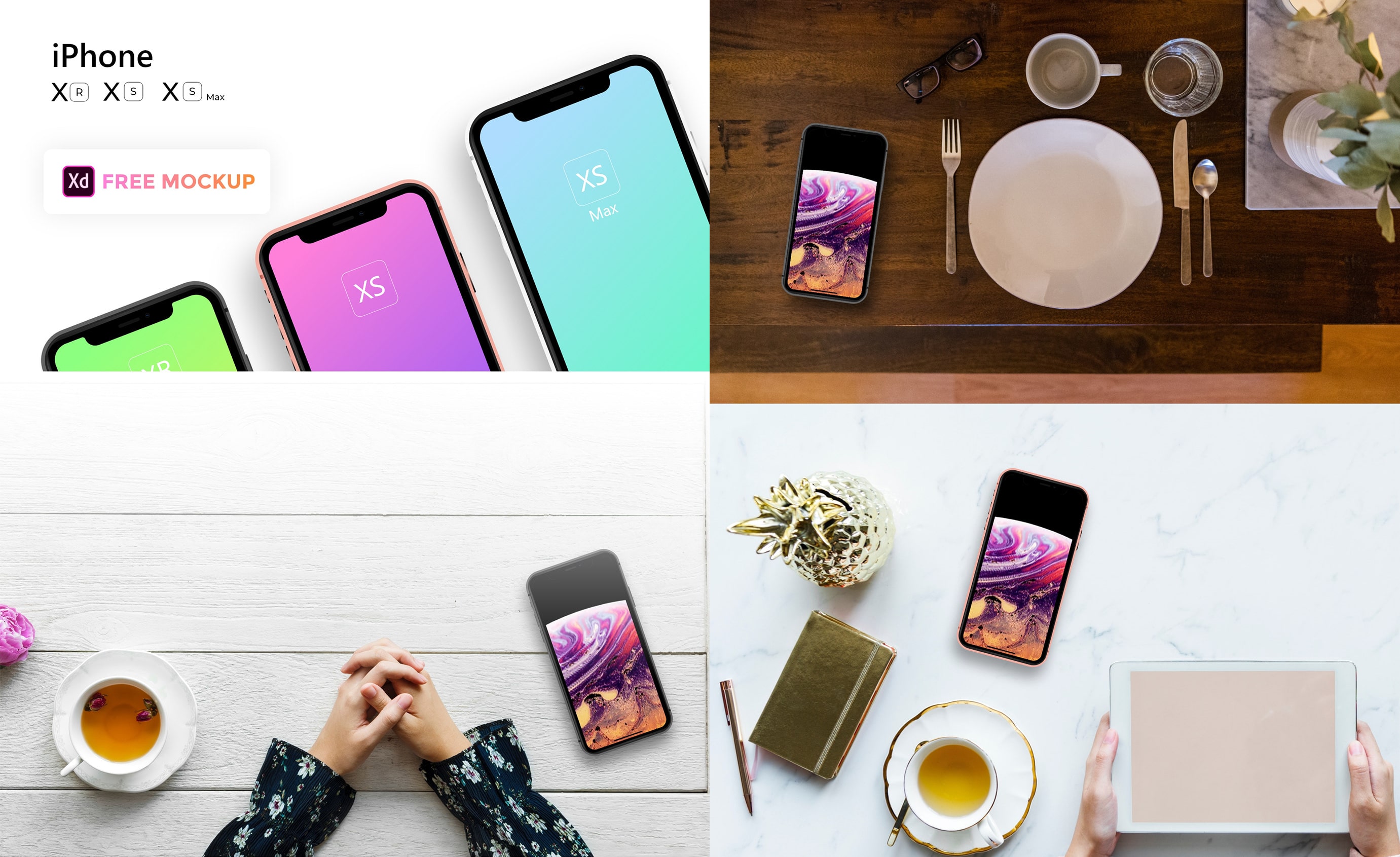 Iphone Xs Xr And Xs Max Free Psd Mockup Free Mockup