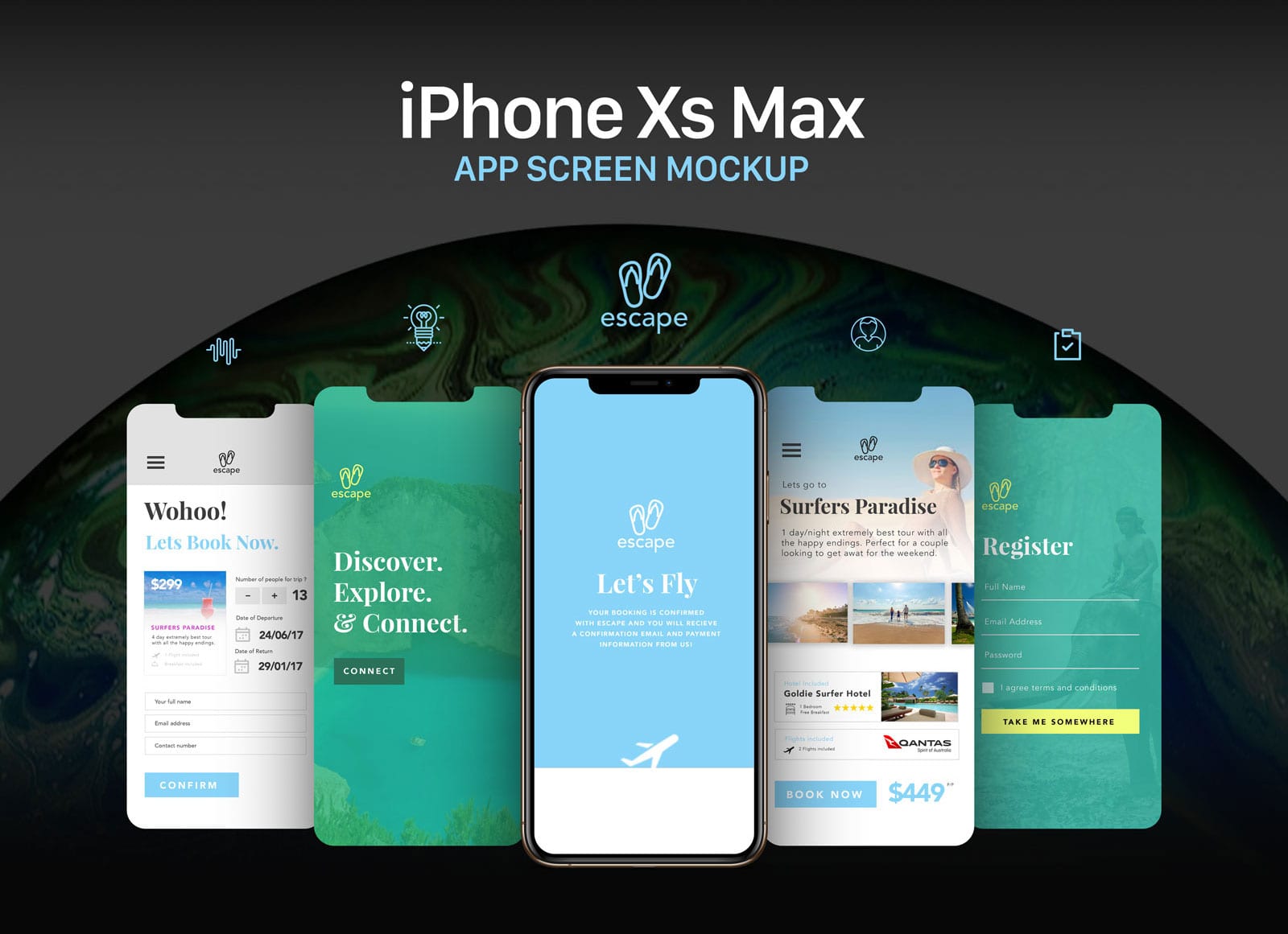 Apple Iphone Xs Max App Screen Free Mockup Freemockup