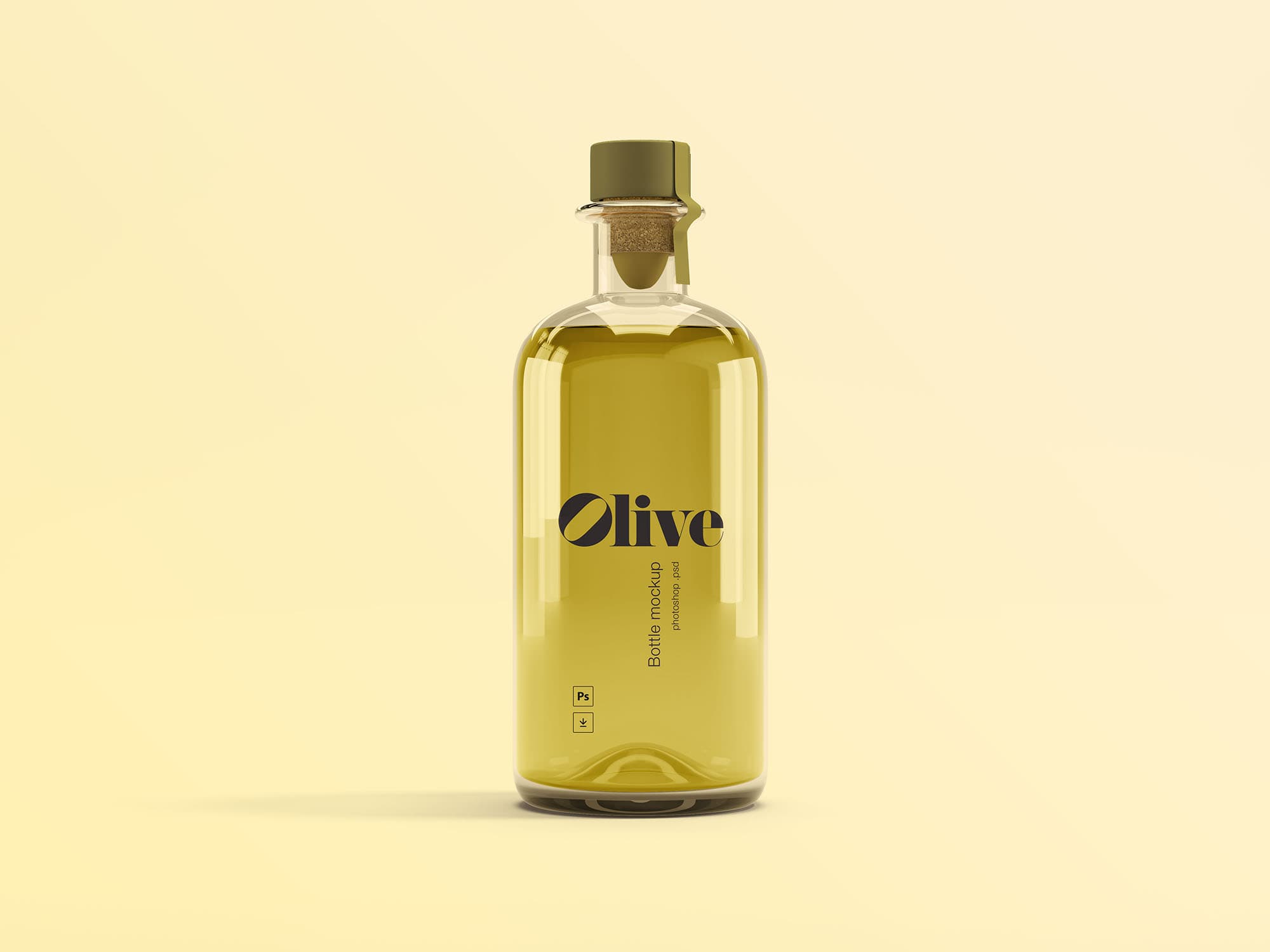 Olive Oil Bottle Free Mockup