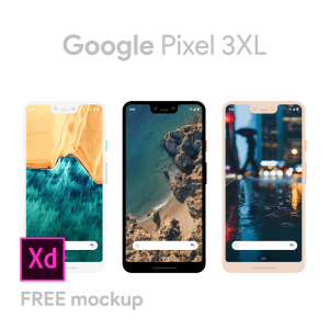 FREE Google Pixel 3XL Xd Mockup