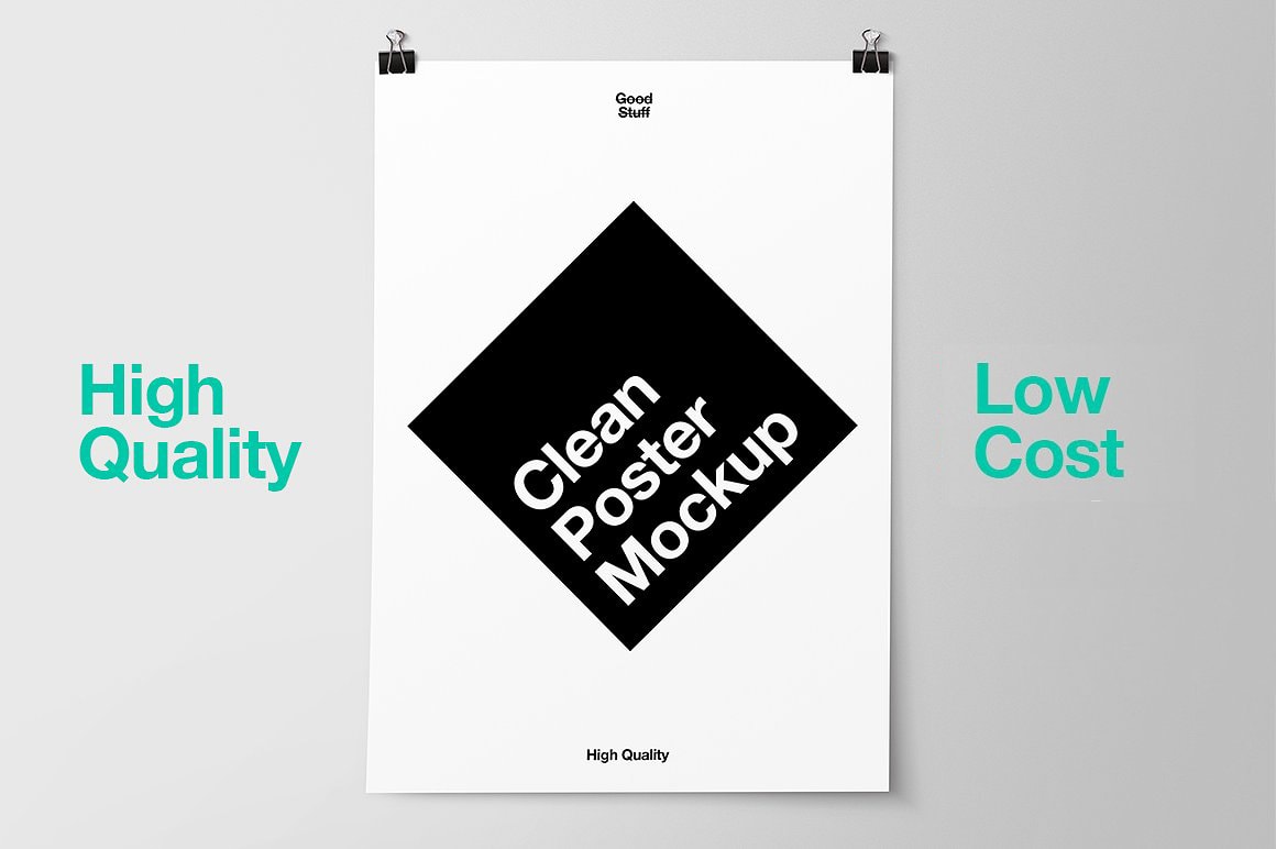 Clean Poster A3 Free Mockup Freemockup