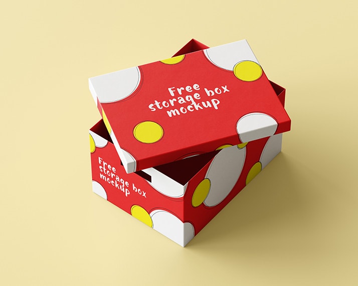 Download Free Storage Box Packaging Mockup - Free Mockup