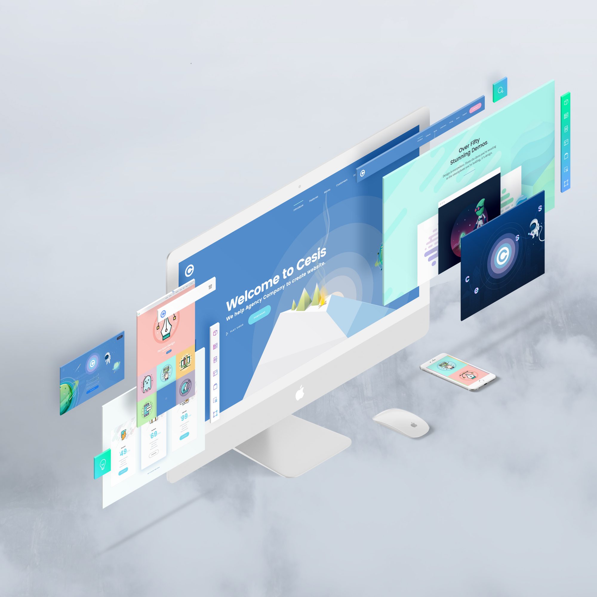 Download Screens Perspective Free (iMac, iPad & iPhone X) Mockup ...