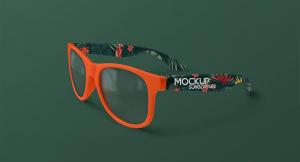 Floral Sunglasses Free Mockup