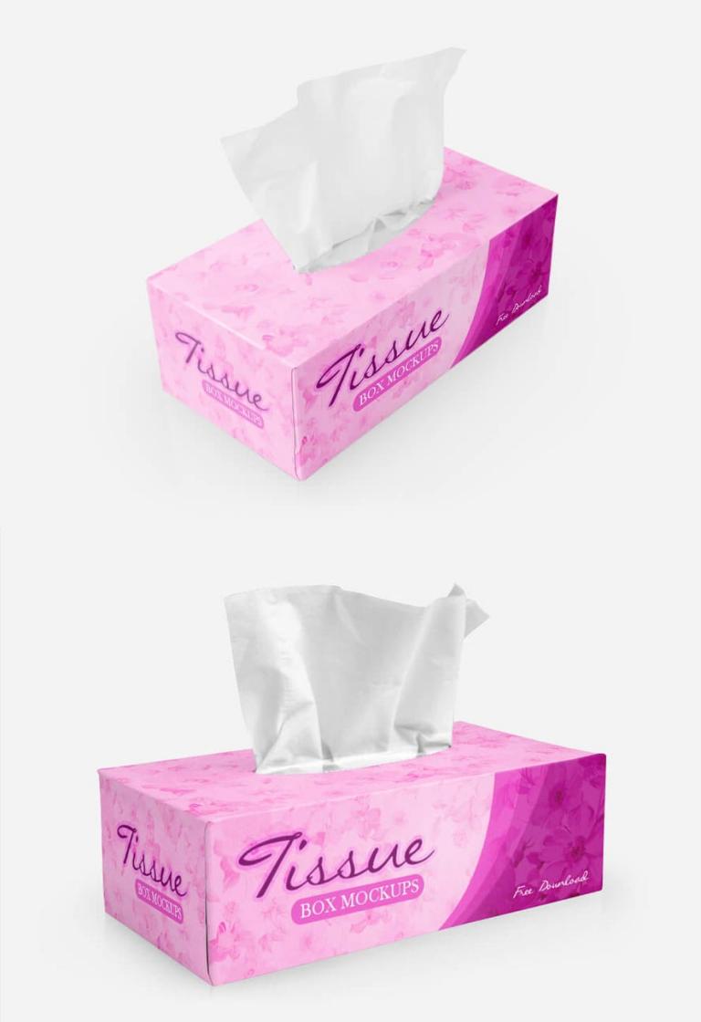 Download Tissue Box Packaging Free Mockup - FreeMockup.net