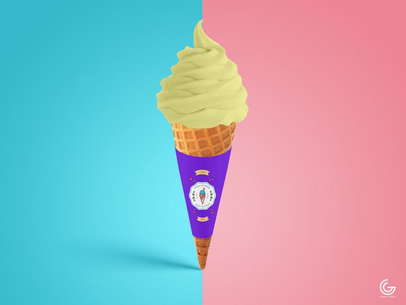 Download Free Brand Ice Cream Cone Mockup - FreeMockup