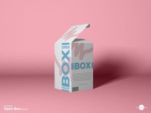 Open Box Packaging Free Mockup