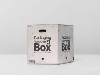 Download Free Packaging Wooden Box Mockup - FreeMockup