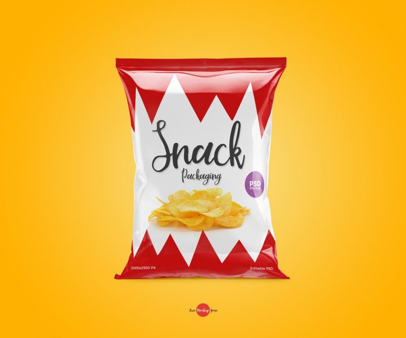 Download Free Snack Packaging Mockup - FreeMockup