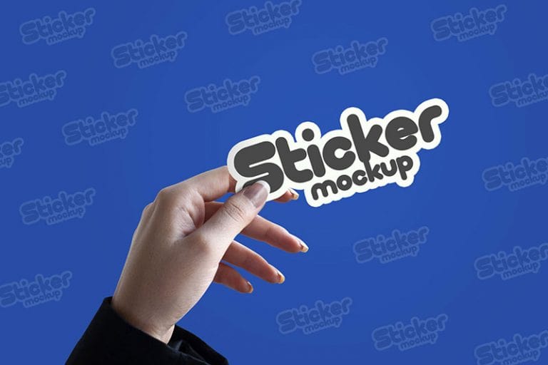 Free Sticker Mockup