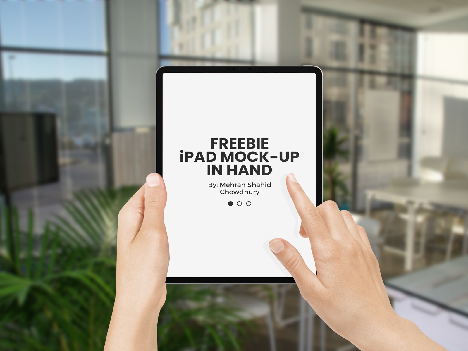 Free iPad Pro 2018 in Hand Mockups