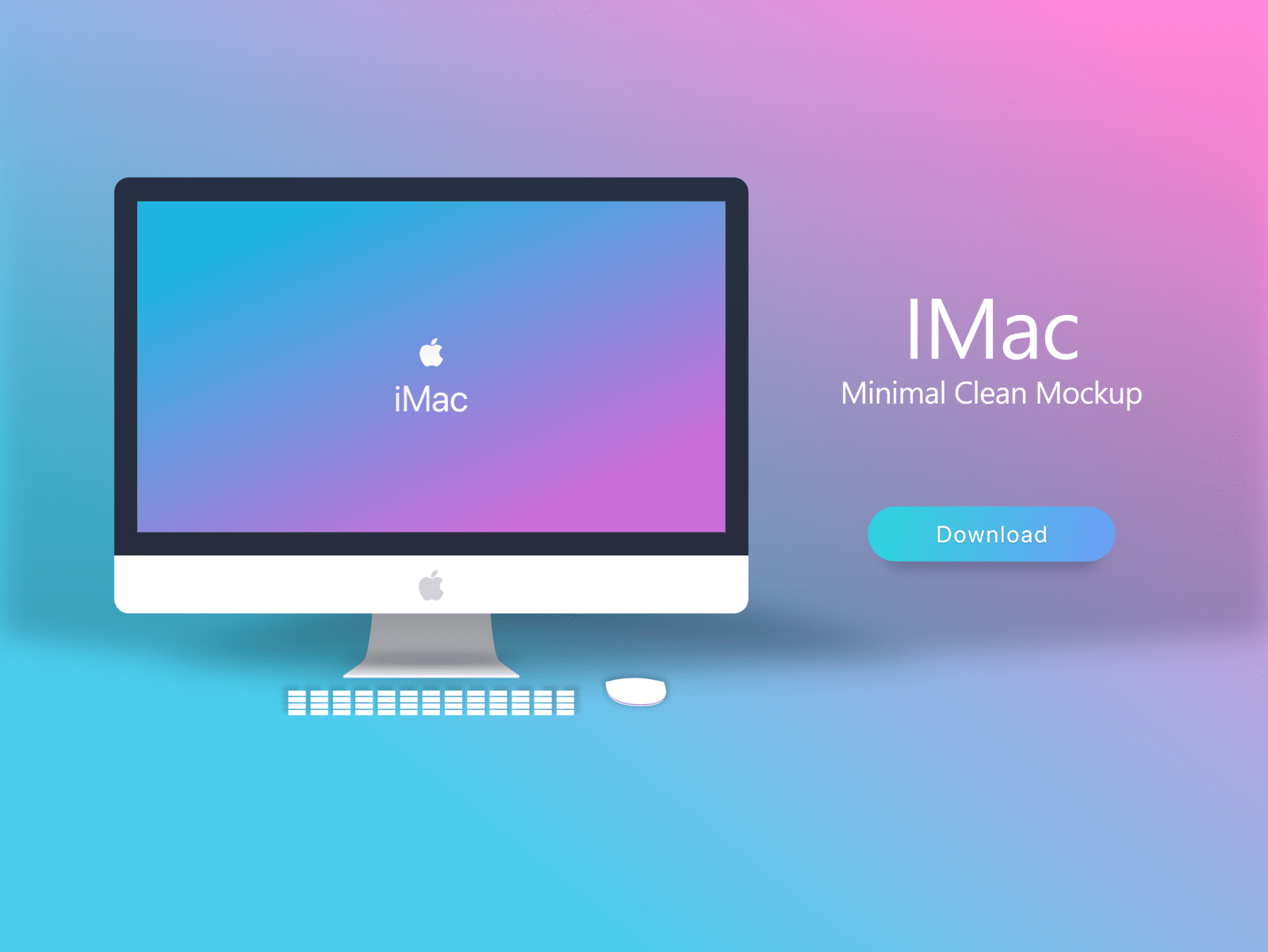 Minimal iMac Free Mockup