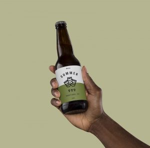 Hand Holding Beer Free Mockup