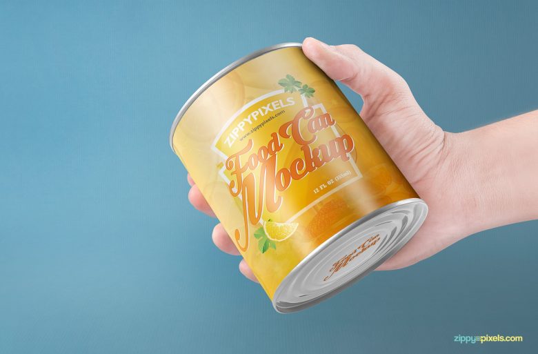 Download Free Food Can Mockup For Product Packaging Designs ...