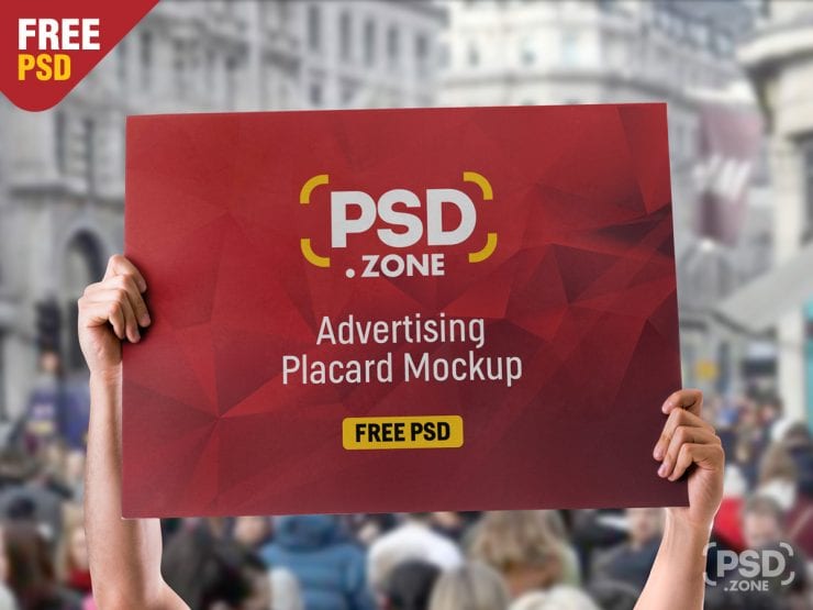 Advertising Placard Free Mockup