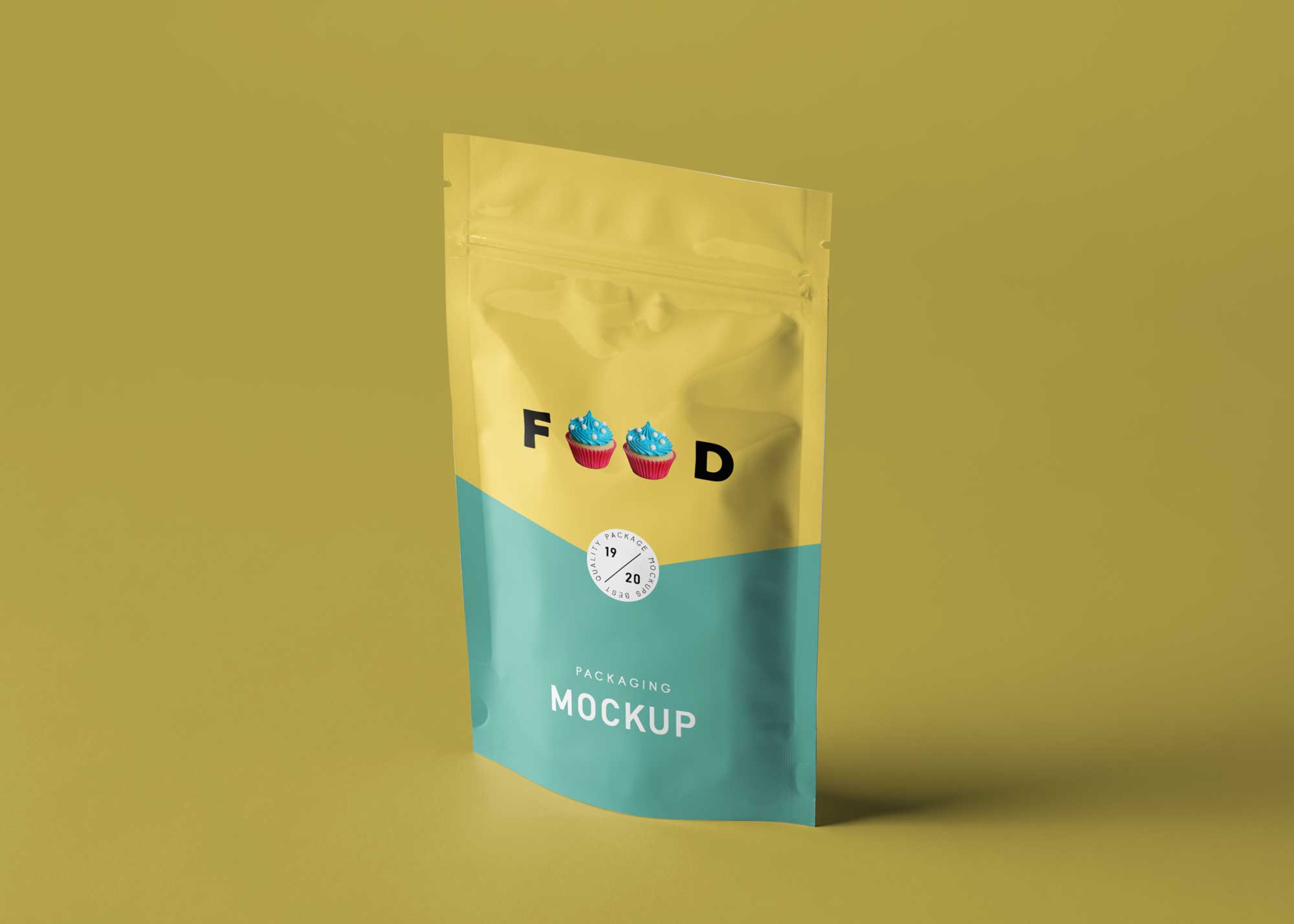 Food Packaging Pouch Free Mockup