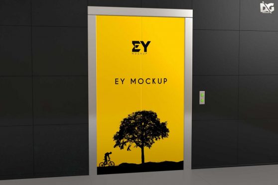 Download Free Elevator Doors Blank Mockup - FreeMockup