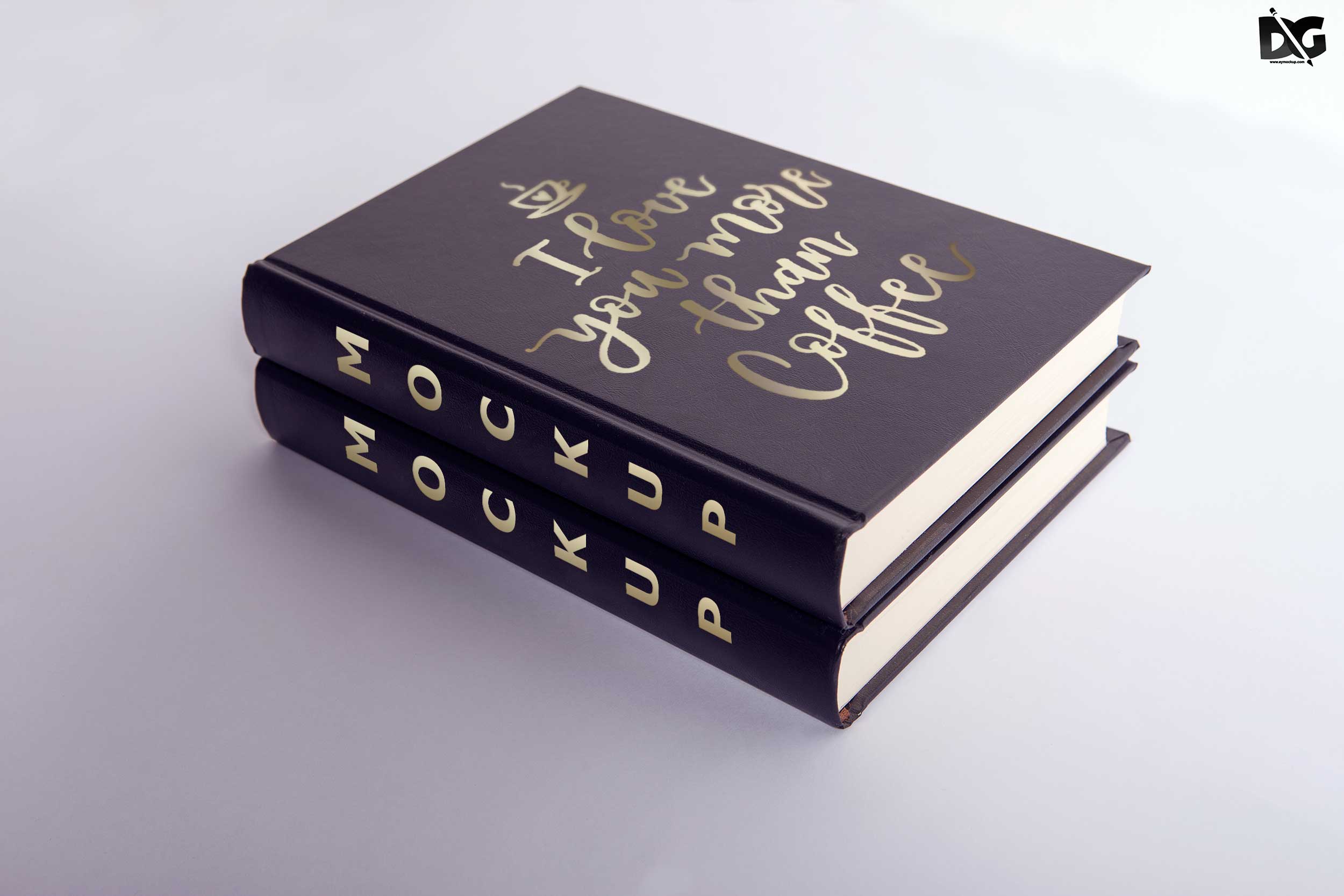 Free Leather Book Cover Mockup