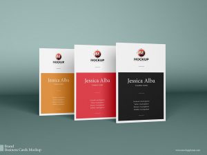 Free Vertical Business Cards Mockups