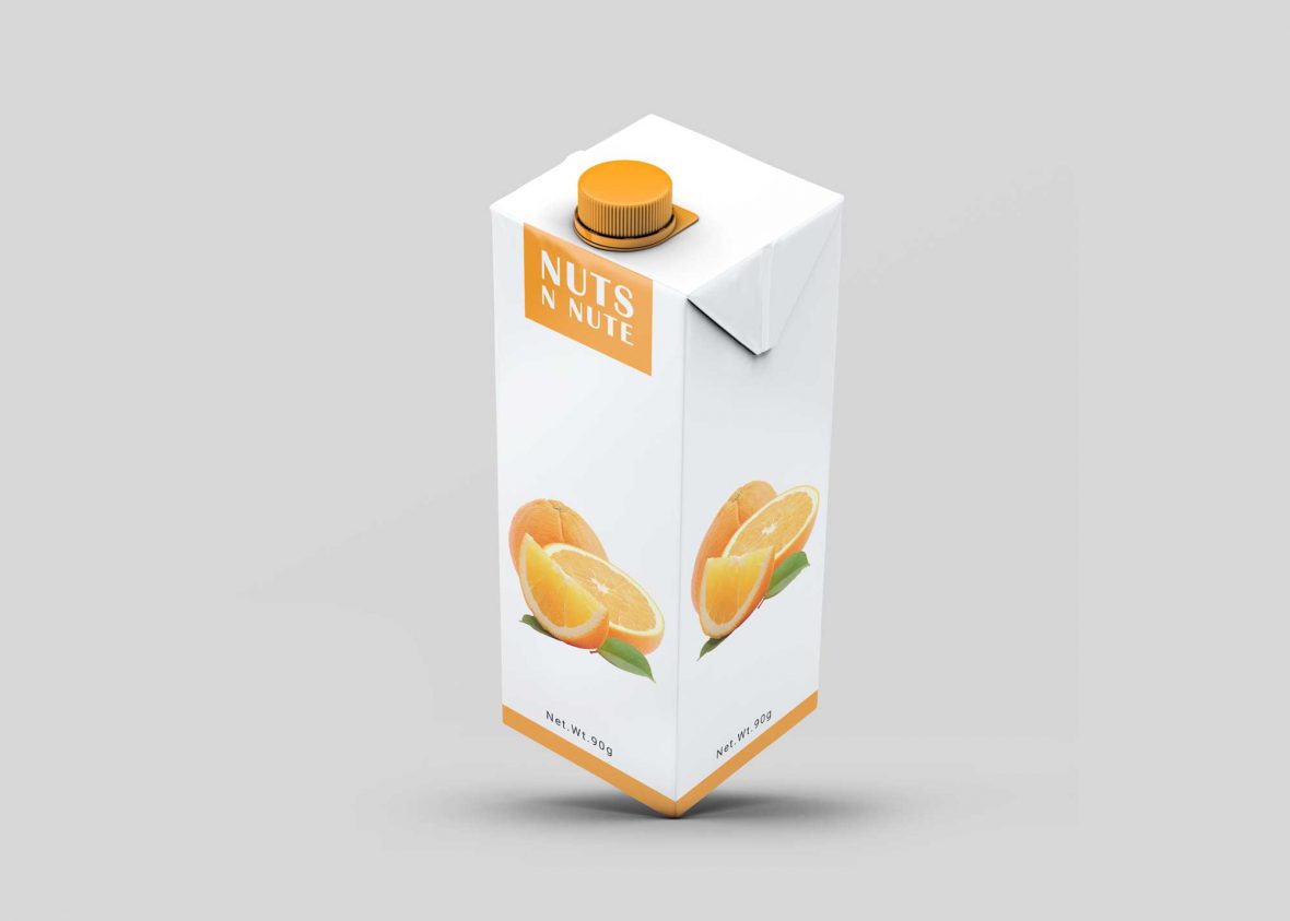 Download Orange Juice Carton Packaging Free Mockup - FreeMockup.net