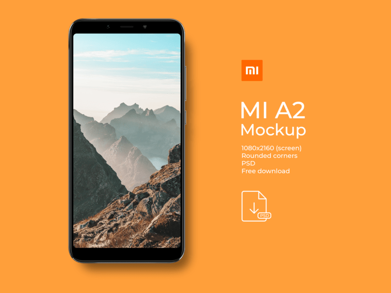 Xaiomi MI A2 Free Mockups