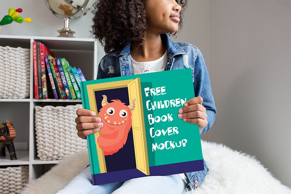 Free Children Book Cover Mockup