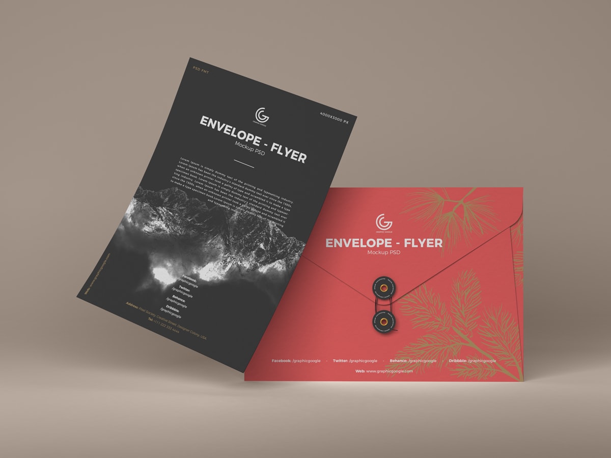 Free Envelope & Flyer Mockups