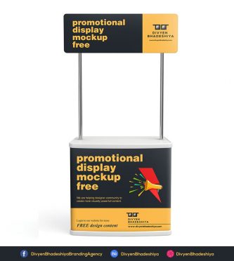 Download Free Promotional Shelf Display Mockup - FreeMockup