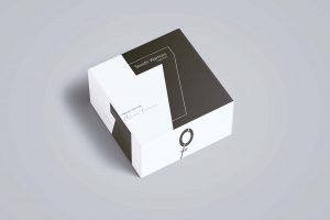 Free Shoes Square Box Packaging Mockup
