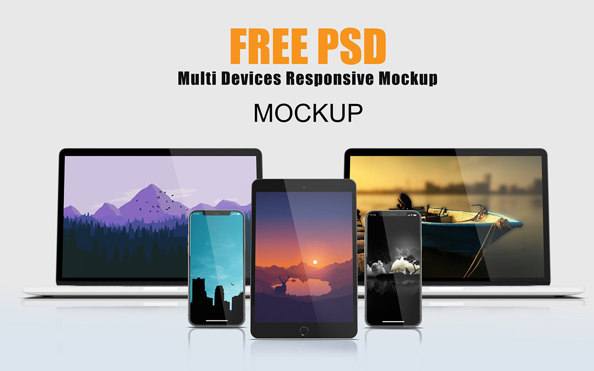 Free tablet mockup responsive information