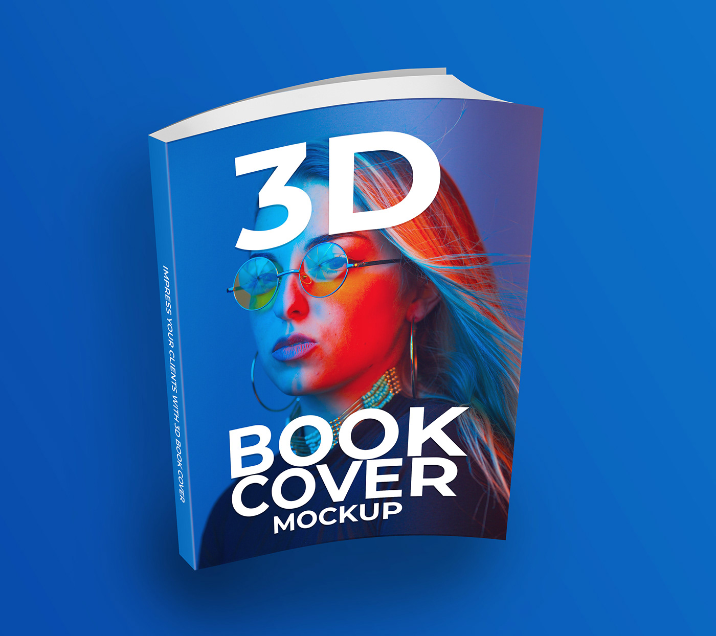 3D Book Cover Free Mockup