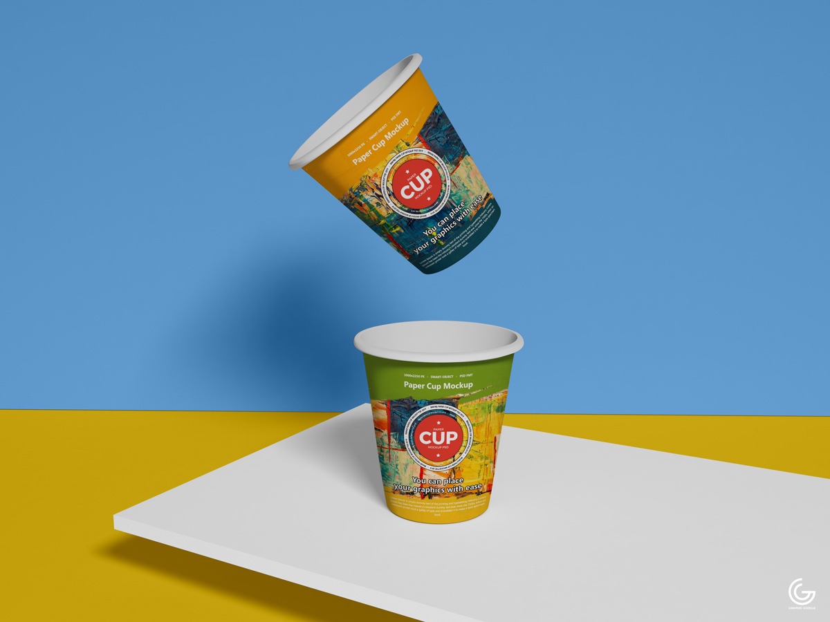 Free Brand Paper Cups Mockup