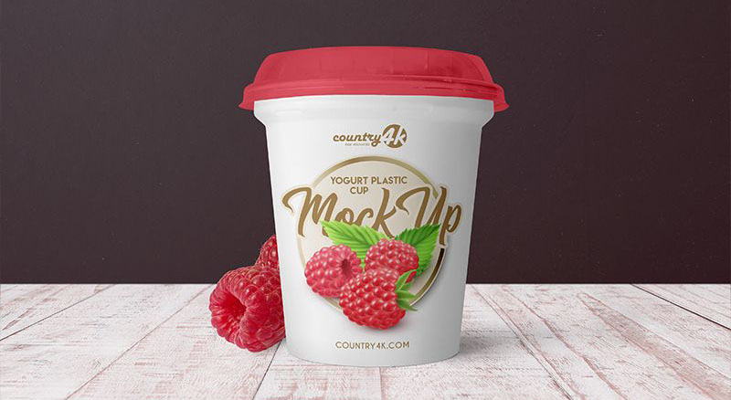 Free Yogurt Plastic Cup Mockup