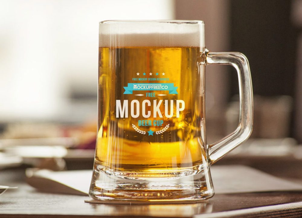 Beer Mug Mockup Free PSD Template