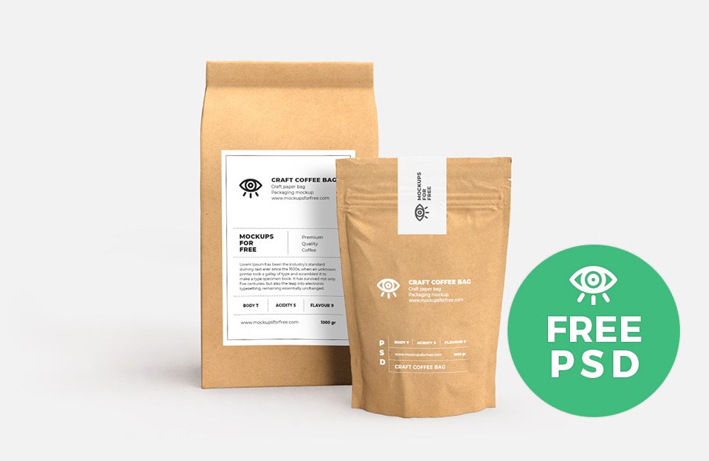Download Craft Paper Bags Packaging Free Mockup - FreeMockup.net