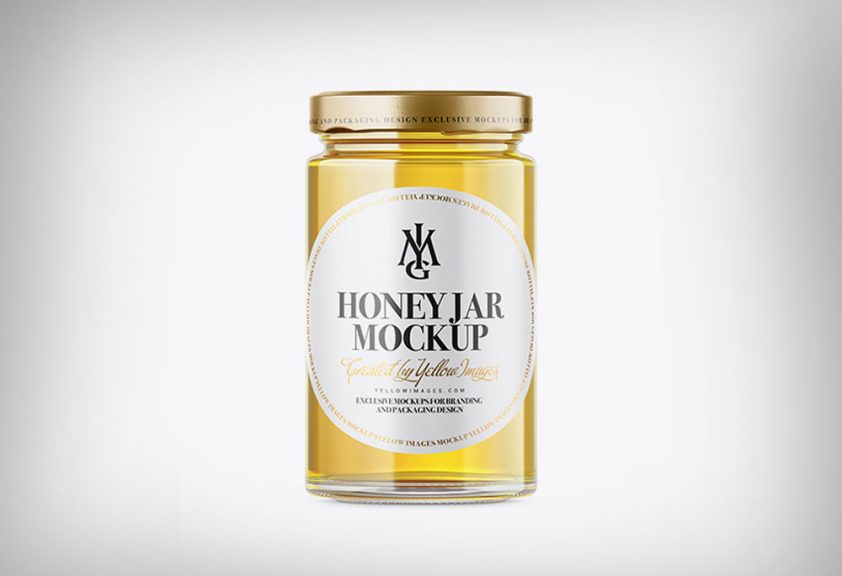 Download Honey Jar Bottle Free Mockup PSD Template - FreeMockup.net