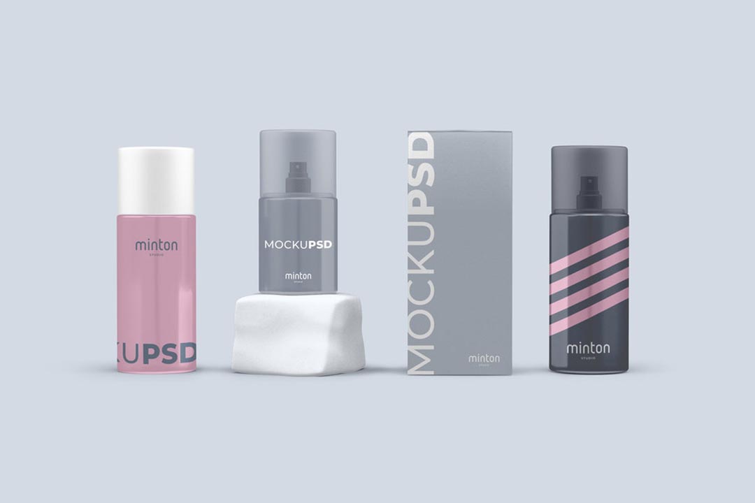 Download Spray Cosmetics Free Mockups - FreeMockup