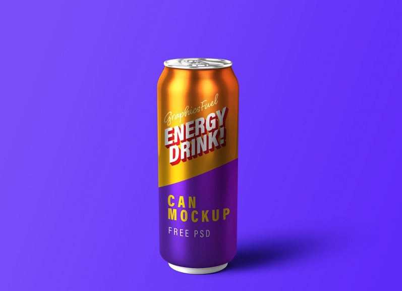 Download Energy Drink Can Free PSD Mockup - FreeMockup.net