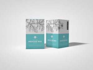 Medicine box mockup free