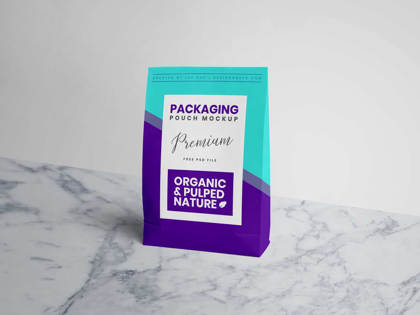 Free Paper Pouch Packaging PSD Mockup