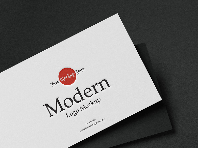 Modern Logo Free PSD Mockup