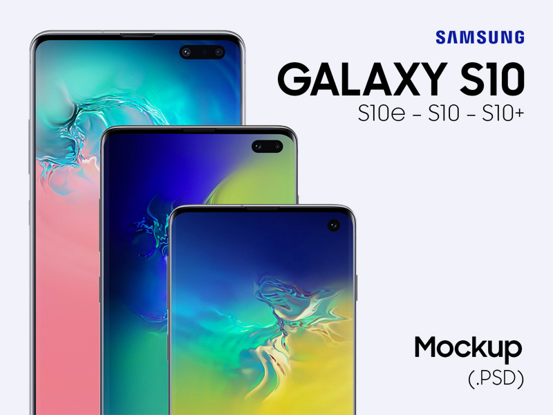 Samsung Galaxy S10e – S10 – S10+ Free Mockups