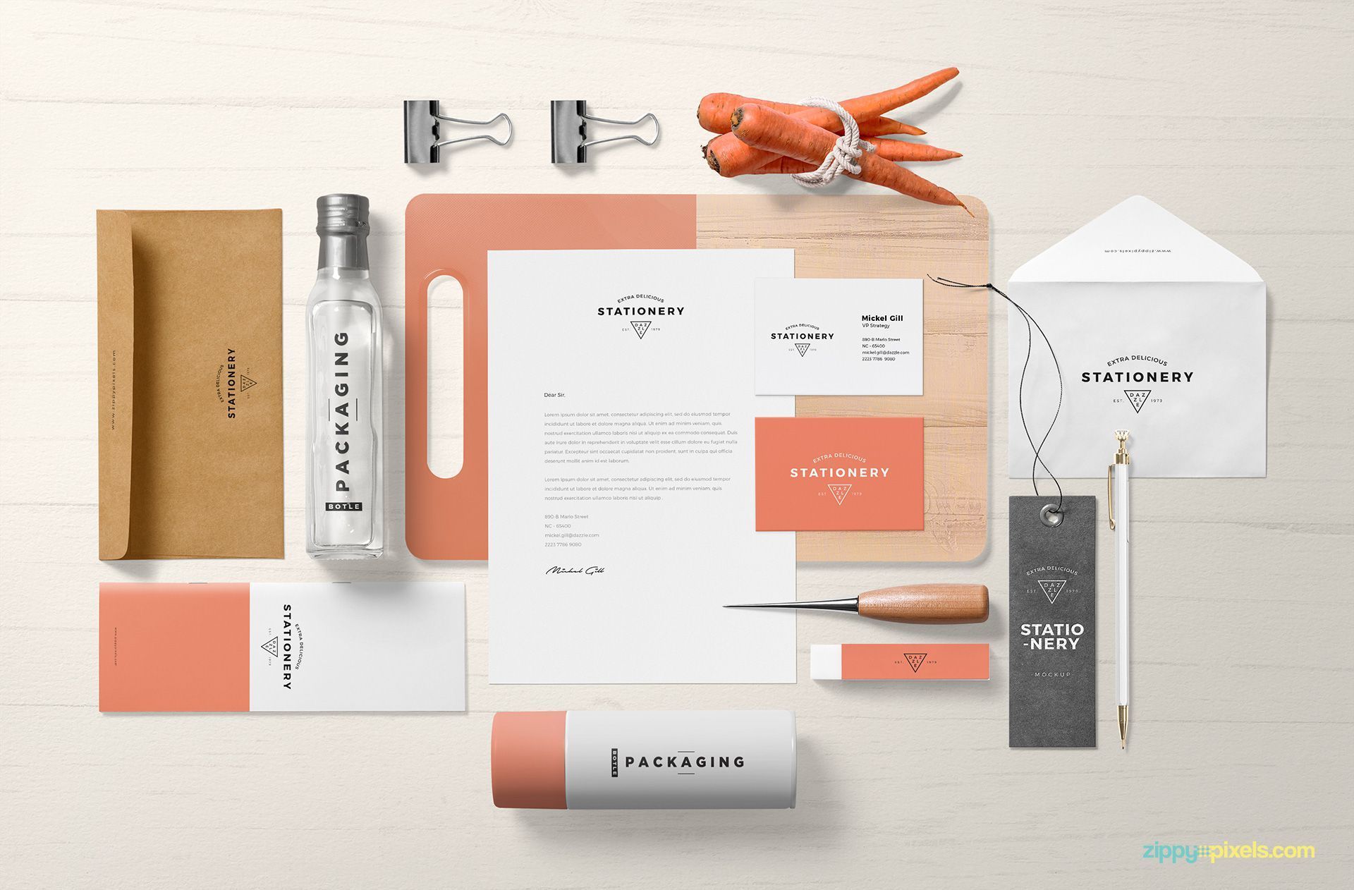 Free Branding Mockup Scene