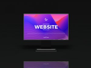 Free Website Mockup With 2 Perspective View