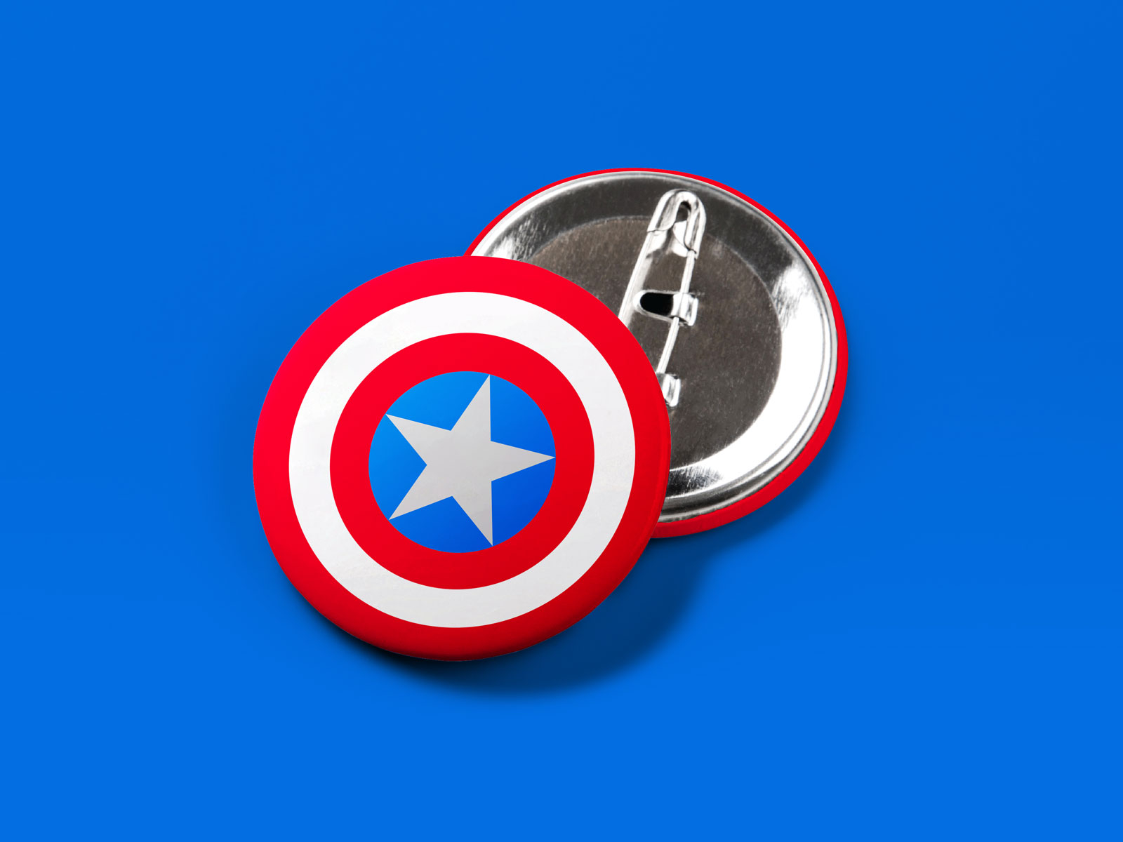 Free Realistic Pin Button Badge Mockup