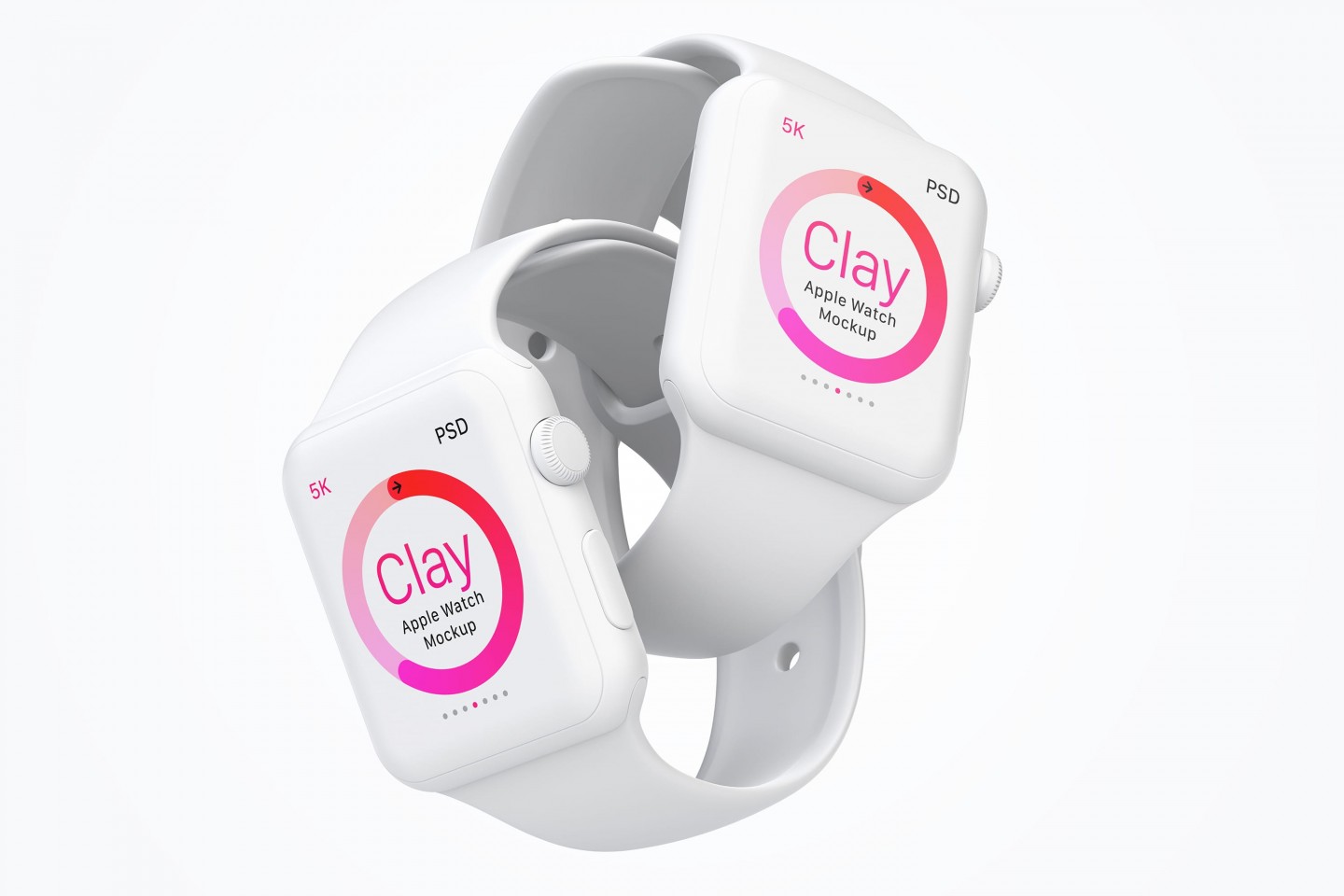 Clay Apple Watch Free PSD Mockup