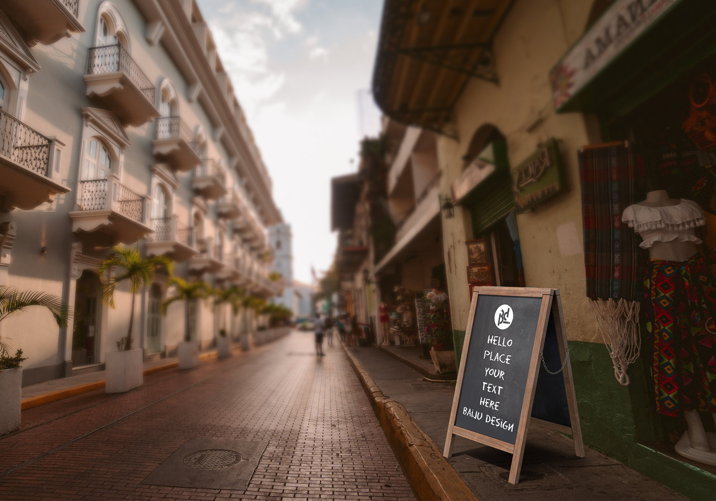 Sandwich Black Board Free Mockup