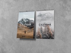 Free PSD Wall Calendar Mockup